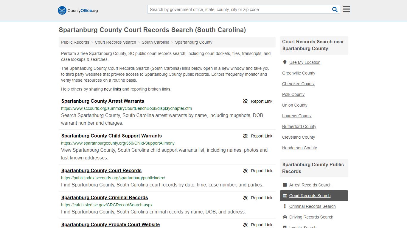 Spartanburg County Court Records Search (South Carolina)